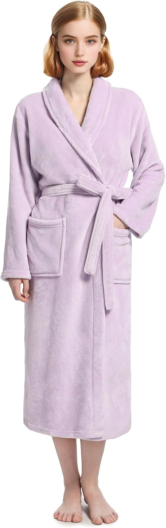 Plush Soft Robes for Women, Premium Fleece Womens Robe Cozy Warm Bathrobe